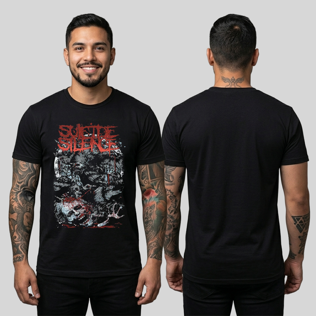 Camiseta Algodon Suicide Silence Cuervos Style