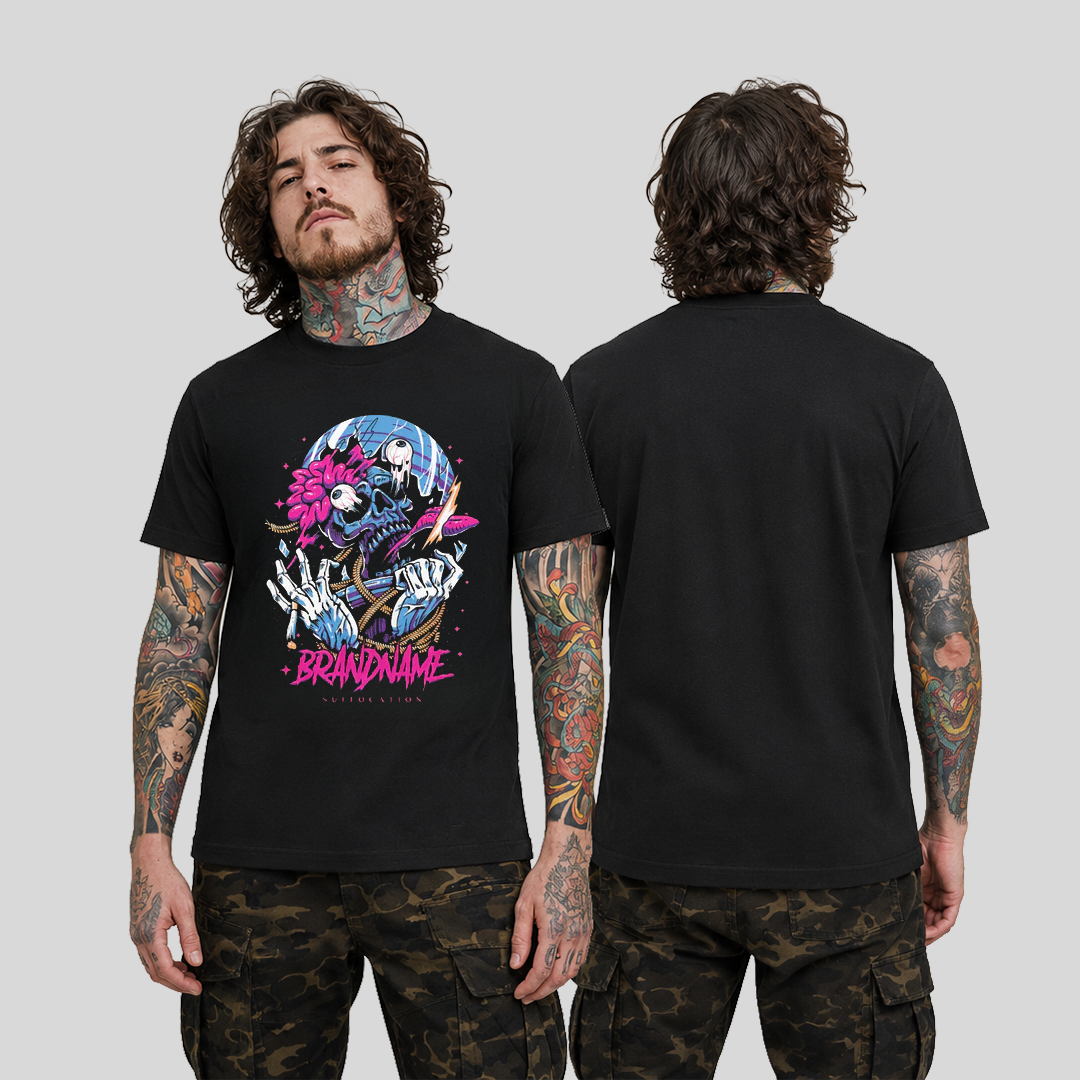 Camiseta Algodon Brandname Suffocation Art