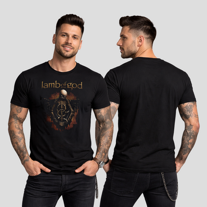 Camiseta Algodon Lamb Of God Skeleton Art