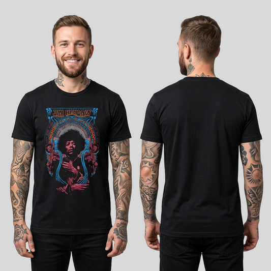 Camiseta Algodon Jimmy Hendrix Poster Style