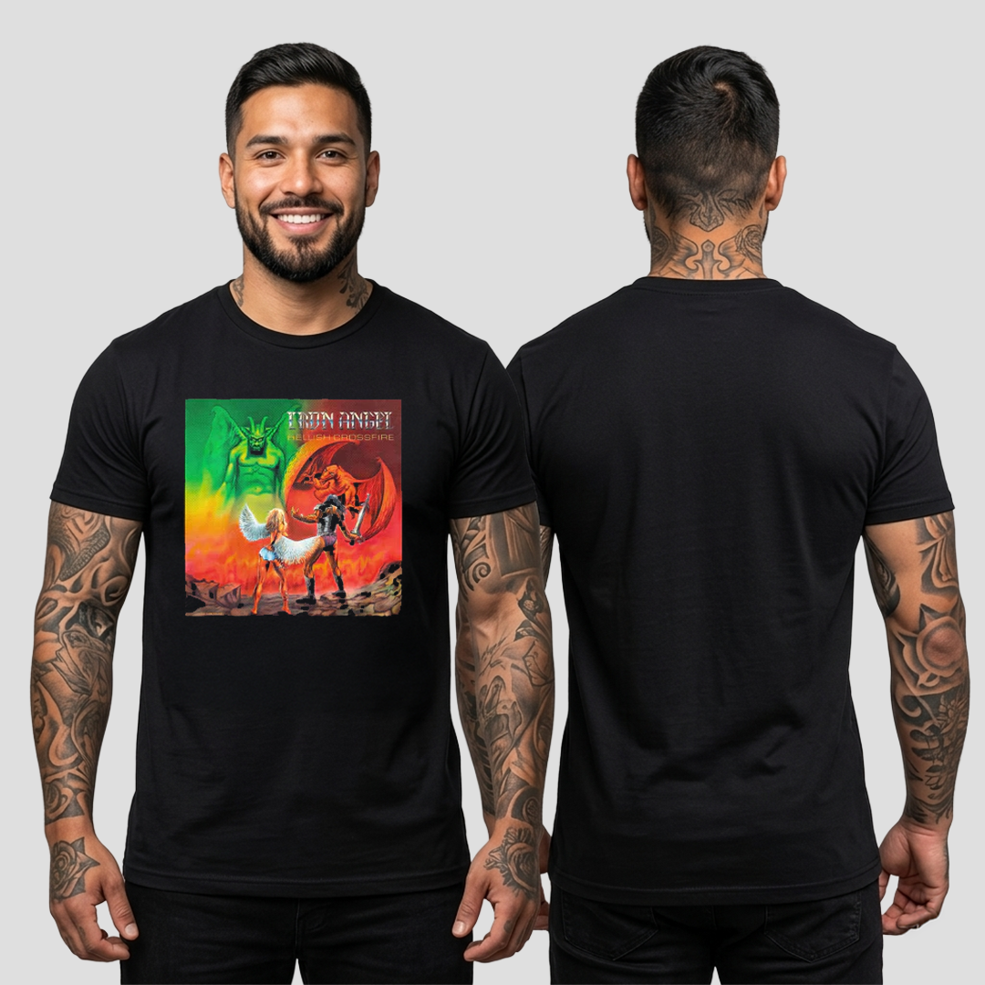 Camiseta Algodon Iron Angel Hellish Crossfire