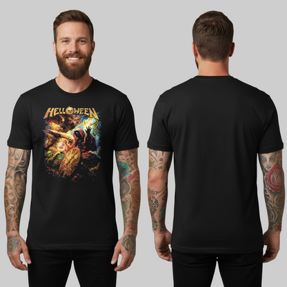 Camiseta Algodon Helloween Keeper of the Seven Keys