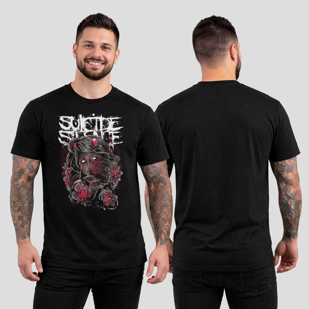 Camiseta Algodon Suicide Silence Women Skull Style