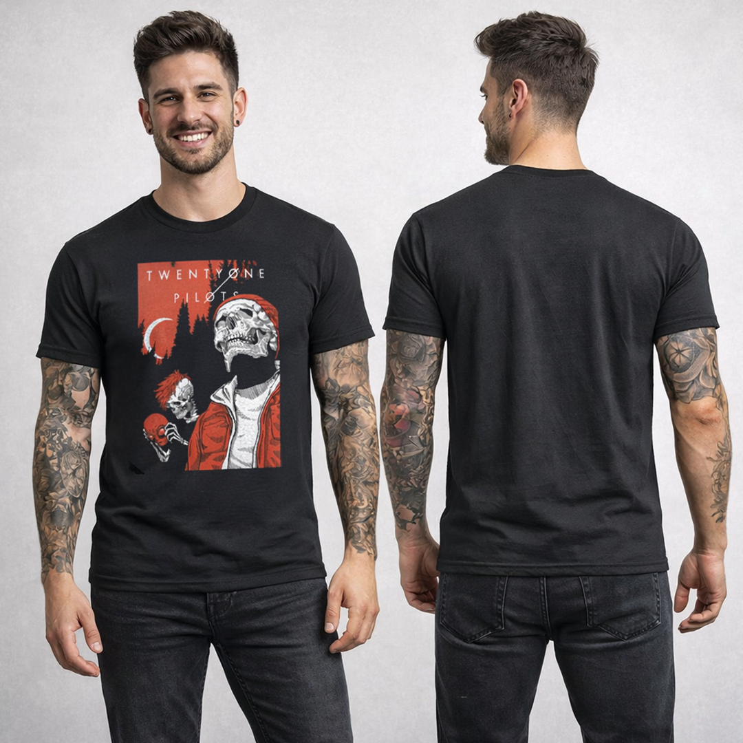 Camiseta Algodon Twenty One Pilots Skull Poster