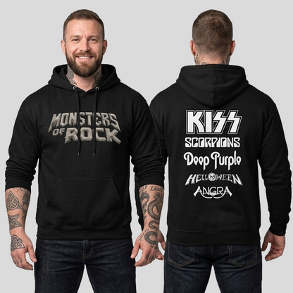 Buzo Capota Monsters Of Rock Logo Doble Estampado