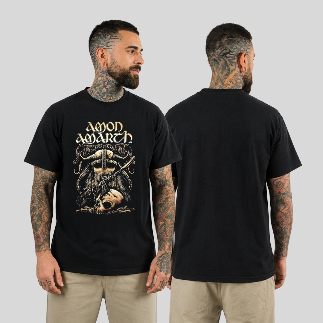Camiseta Algodon Amon Amarth Skull Poster