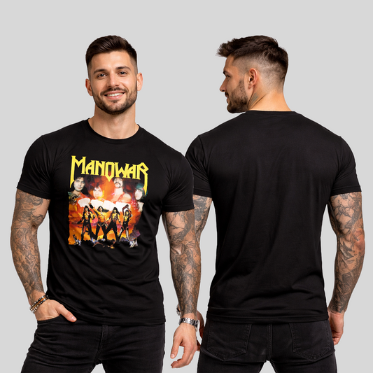 Camiseta Algodon Manowar Fighting The World