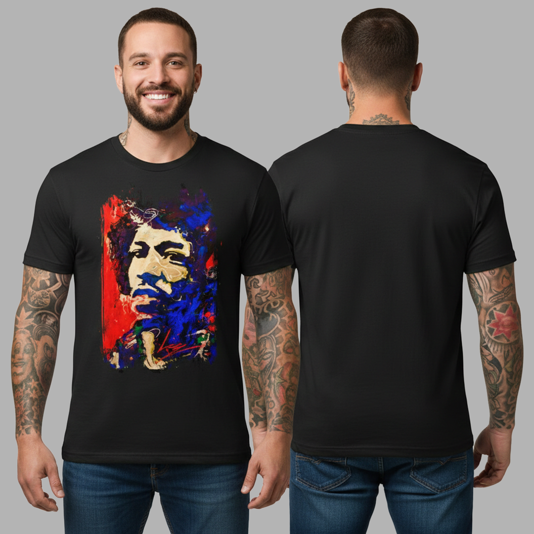 Camiseta Jimmy Hendrix paint Art
