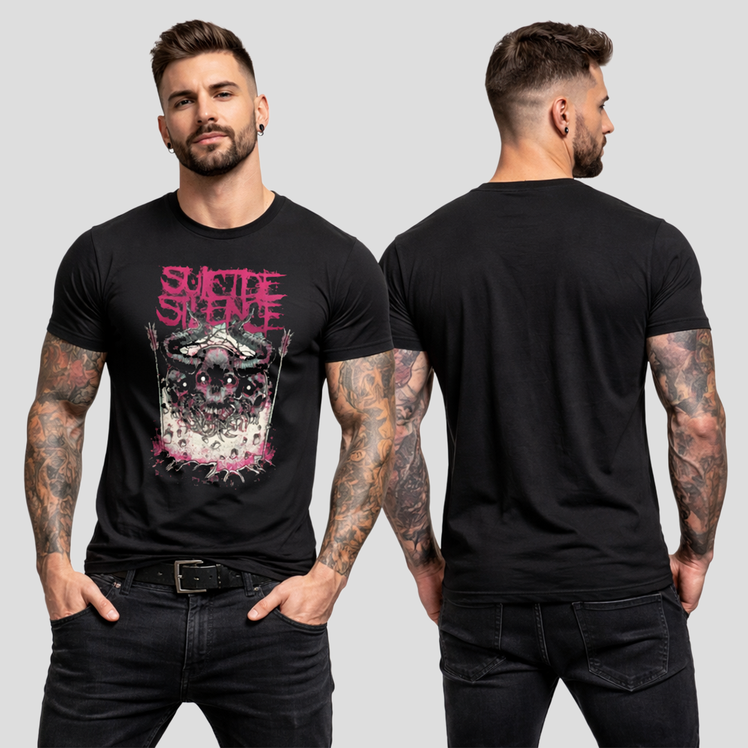 Camiseta Algodon Suicide Silence Skull