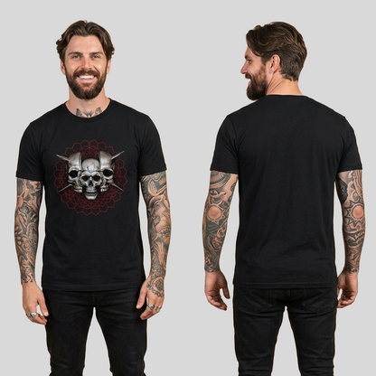 Camiseta Algodón Skull Spikes Tool