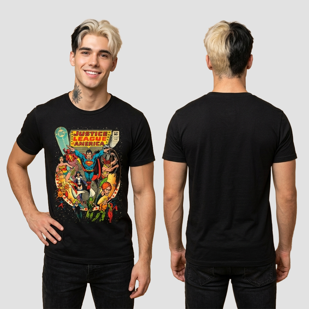 Camiseta Algodón Justice Leage Vintage