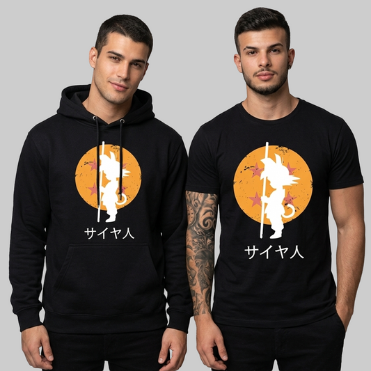 Combo Dragon Ball Goku Báculo: Buzo y Camiseta