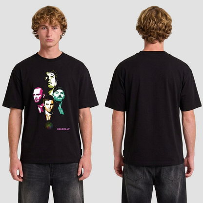 Camiseta Algodon Coldplay Group Poster