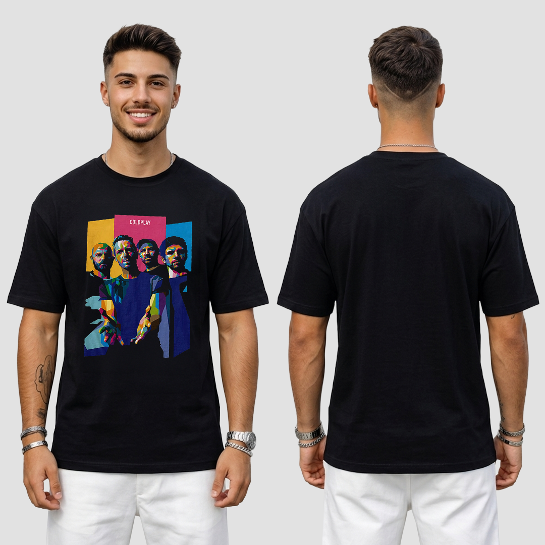 Camiseta Algodon Coldplay Art