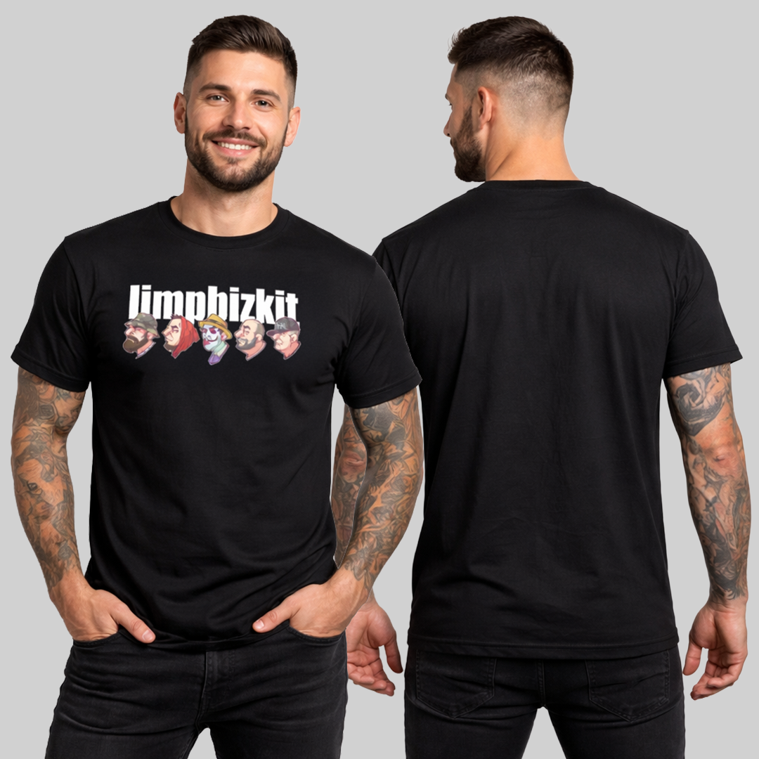 Camiseta Algodon Limp Bizkit Banda Caras poster