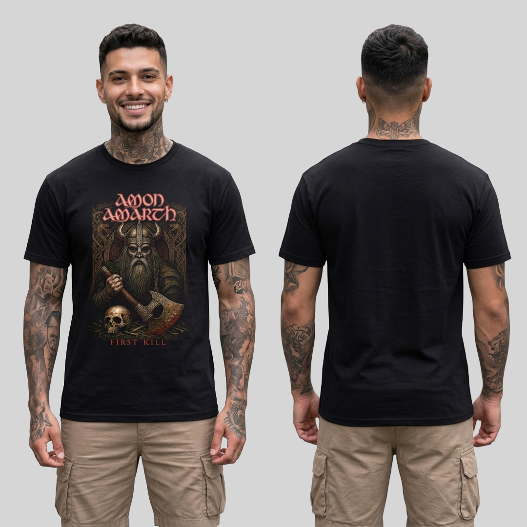 Camiseta Algodon Amon Amarth First Kill