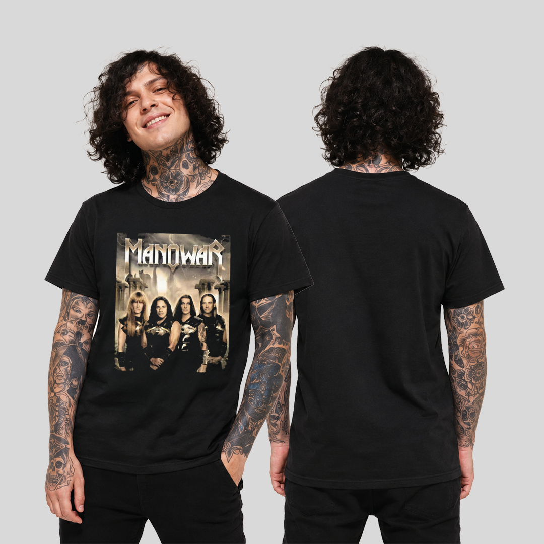 Camiseta Algodon Manowar Poster Rock Style