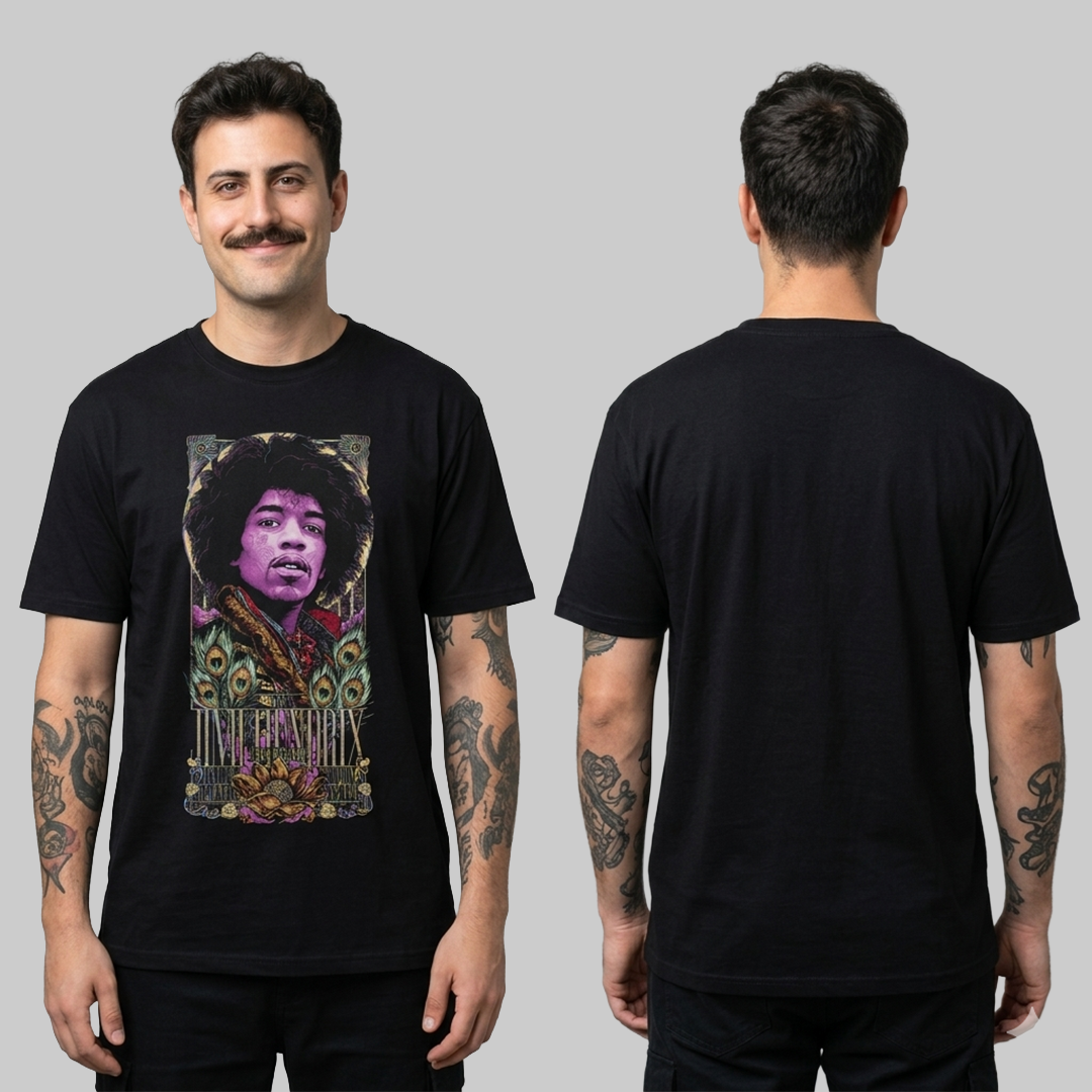 Camiseta Algodon Jimmy Hendrix Style Art