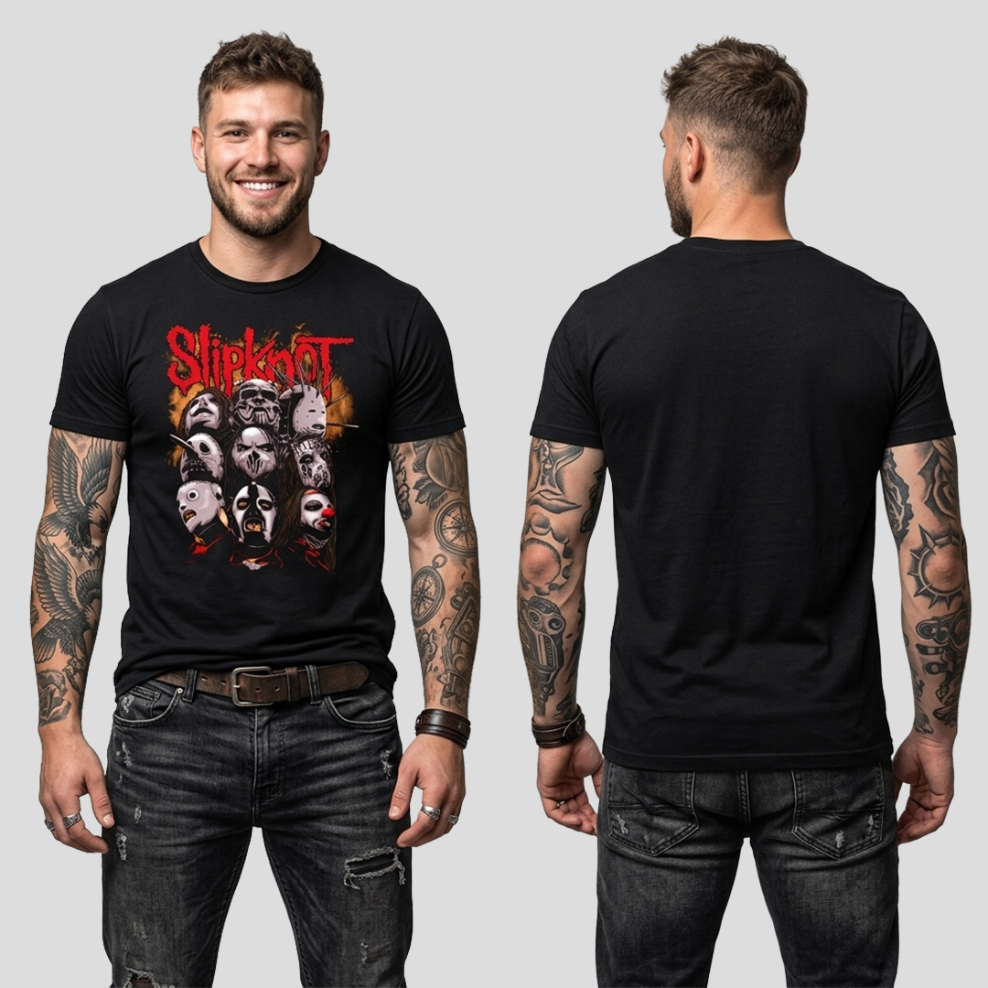Camiseta Algodon Slipknot Group Art