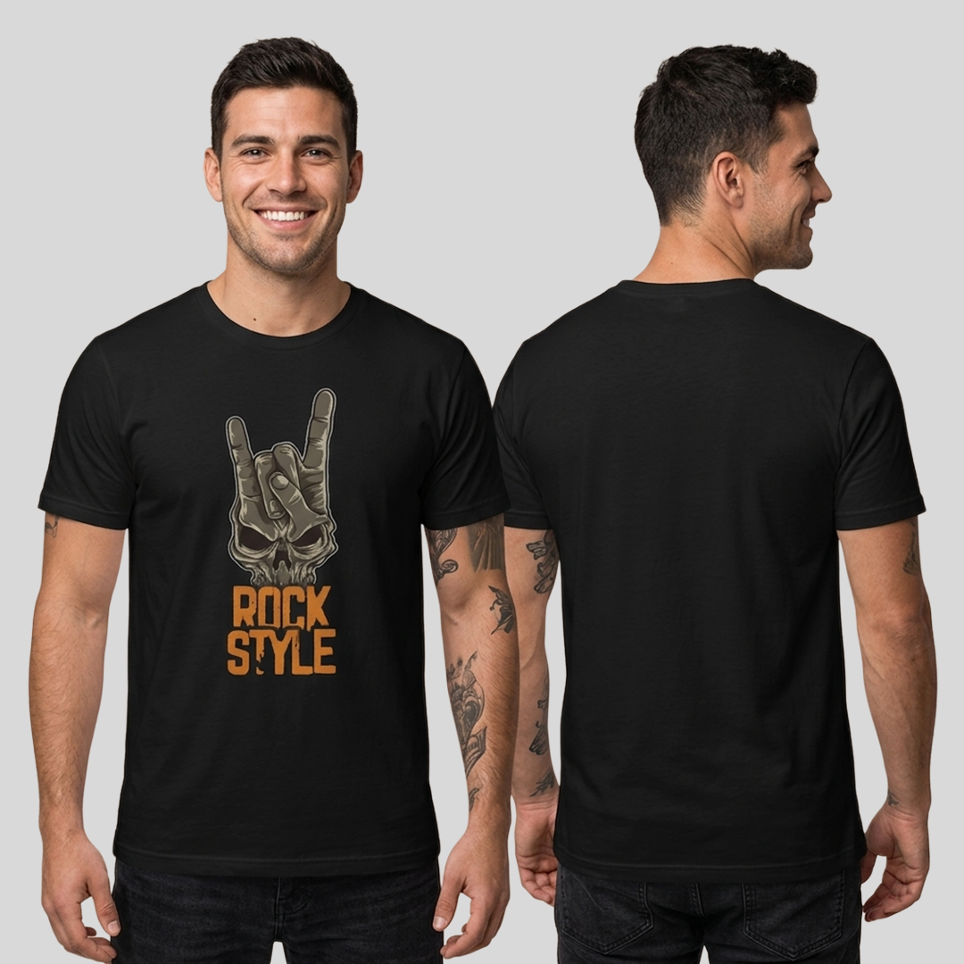 Camiseta en Algodón Rock Style