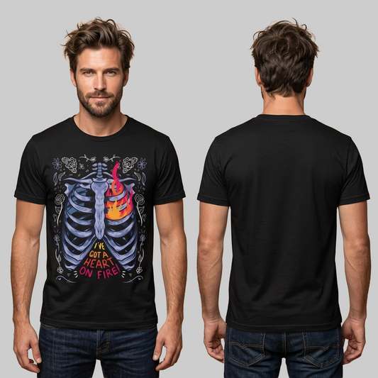 Camiseta Algodon Esqueleto Halloween