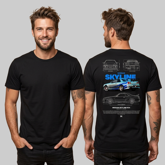 Camiseta Algodon Skyline Rapido y Furioso