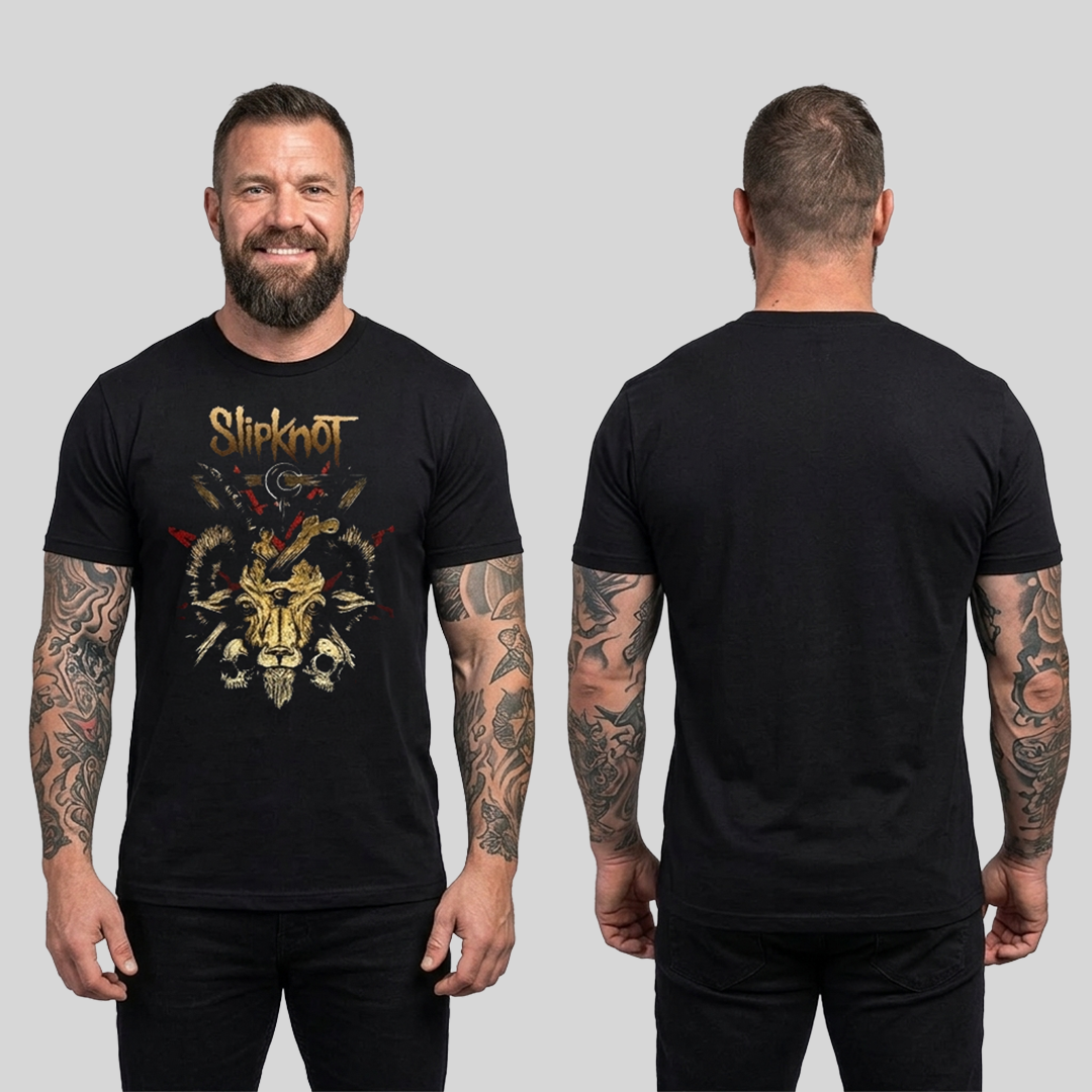 Camiseta Algodon Slipknot Cabra Art