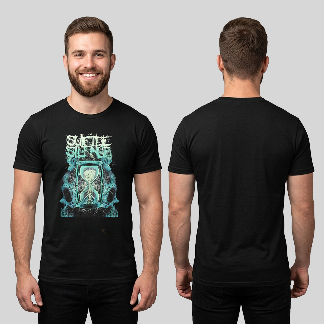 Camiseta Algodon Suicide Silence Skull Time