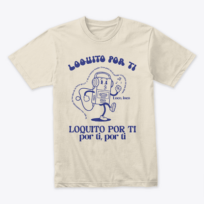 Camiseta Navideña Loquito Por Ti Azul