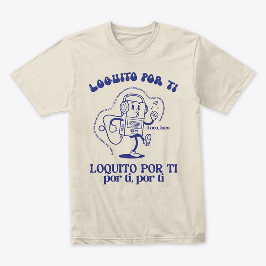 Camiseta Navideña Loquito Por Ti Azul