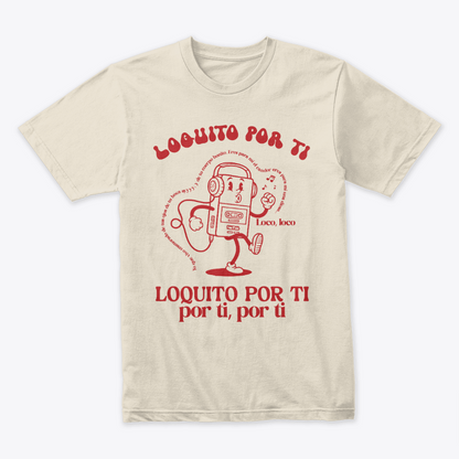 Camiseta Navideña Loquito Por Ti Rojo