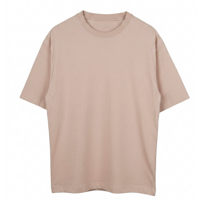 Camiseta Oversize Premium Plus+ Crema – 100% Algodón 350g