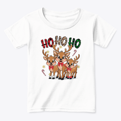 Camisetas Navideñas Familia Set de 3 Prendas HO,HO,HO Renos