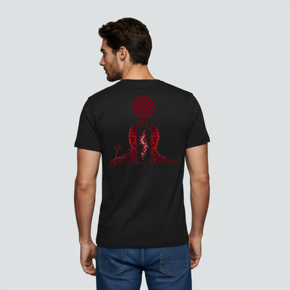 Camiseta Algodón Core Faces Art Rojo