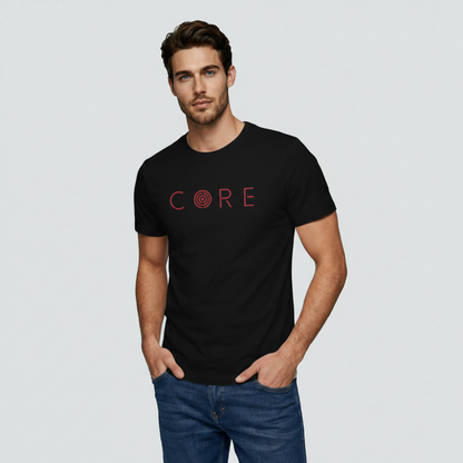 Camiseta Algodón Core Faces Art Rojo