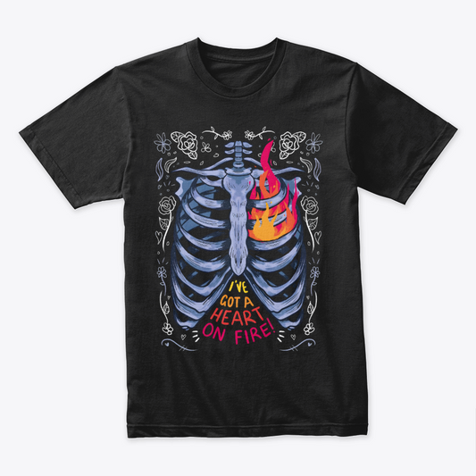 Camiseta Algodon Esqueleto Halloween