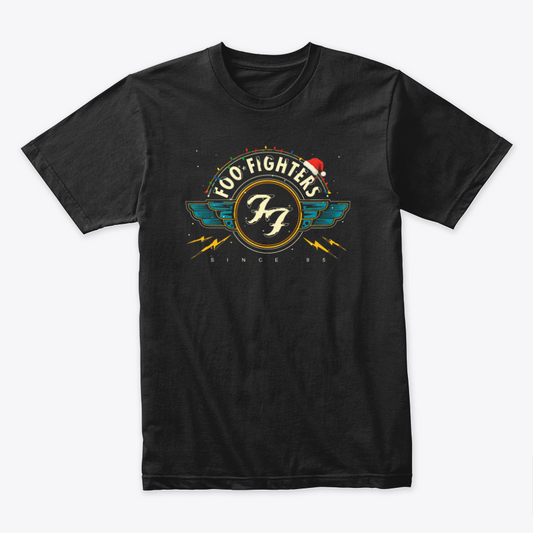 Camiseta de Algodon Foo Fighters Vintage Navidad