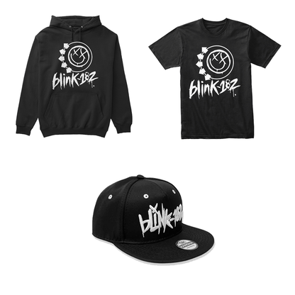 Combo Blink 182 Logo: Buzo, Camiseta y Gorra