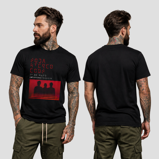 Camiseta Algodón Soda Stereo Ecos Bogotá