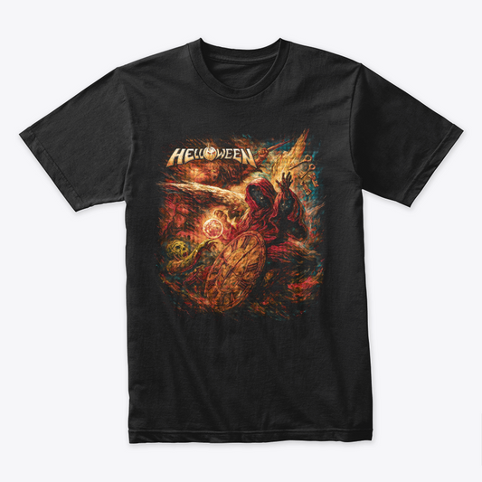 Camiseta Algodon Helloween Keeper of the Seven Keys Art 2