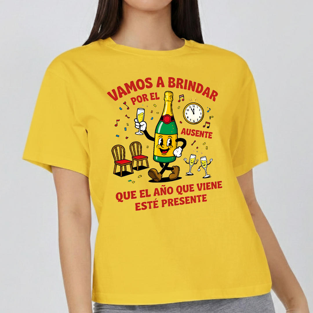 Camiseta Fin De Año Vamos A Brindar Por El Ausente