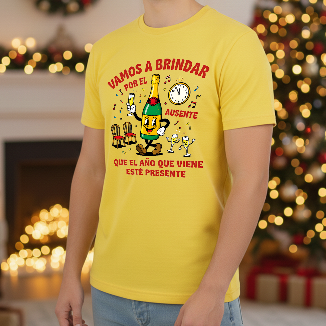 Camiseta Fin De Año Vamos A Brindar Por El Ausente