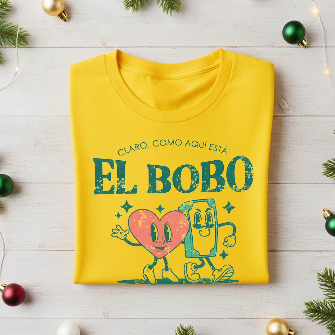 Camiseta Fin De Año Claro Como Aqui esta el bobo
