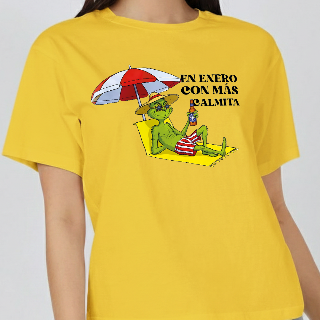 Camiseta Fin De Año En Enero Con Más Calmita