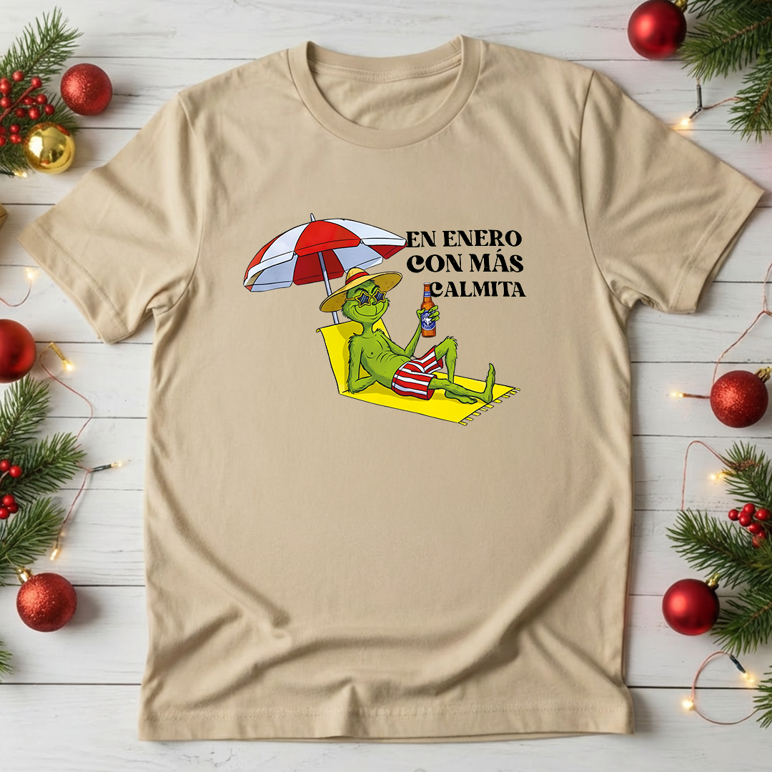 Camiseta Fin De Año En Enero Con Más Calma