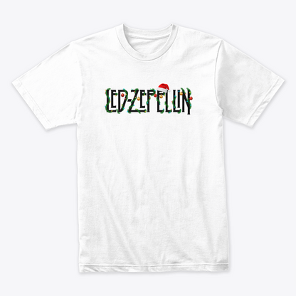 Camiseta Algodon Led Zeppelin Logo Navidad