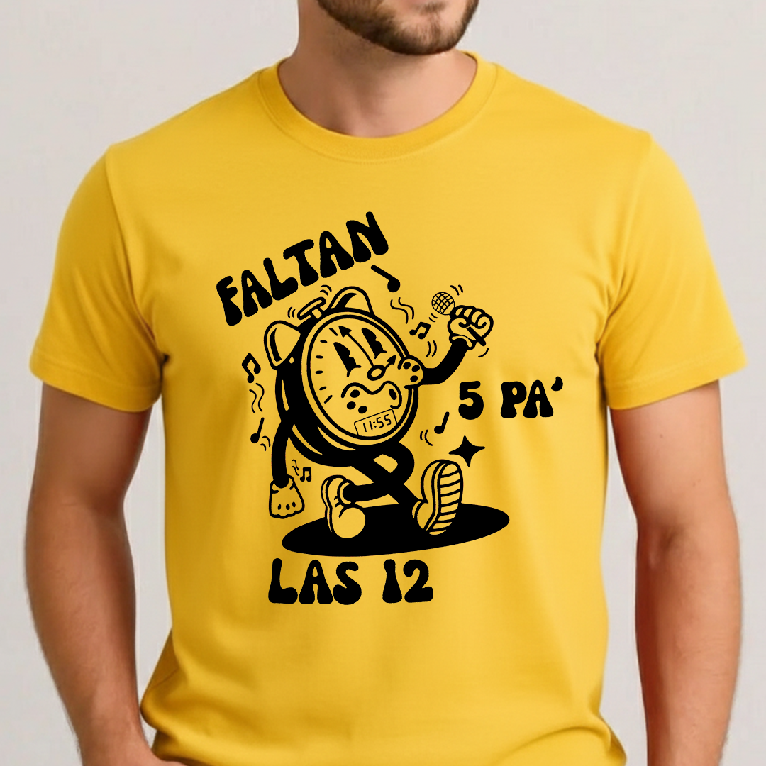 Camiseta Fin De Año Faltan 5 Pa las 12