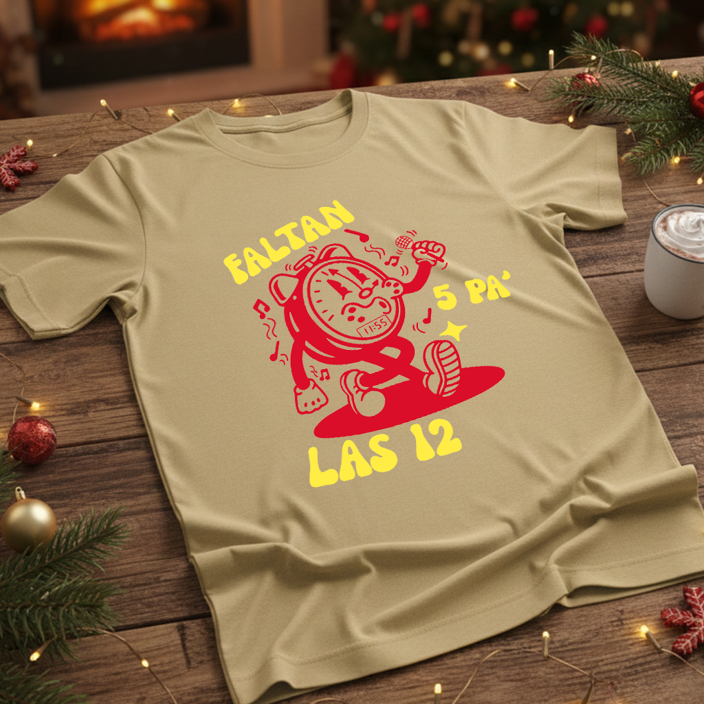 Camiseta Fin De Año Faltan 5 Pa las 12