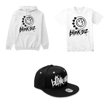 Combo Blink 182 Logo: Buzo, Camiseta y Gorra