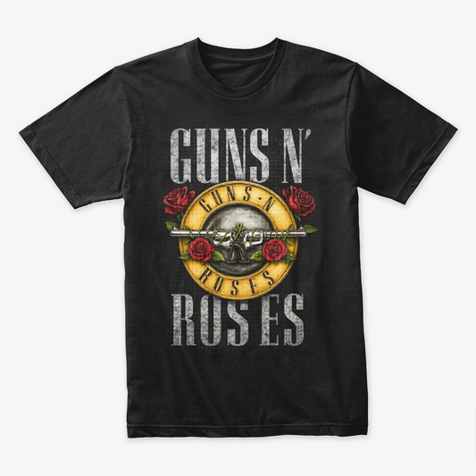 Camiseta Algodon Guns n Roses Logo Art